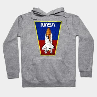 NASA Space Shuttle Grunge Logo Mars Moon Vintage Style Hoodie